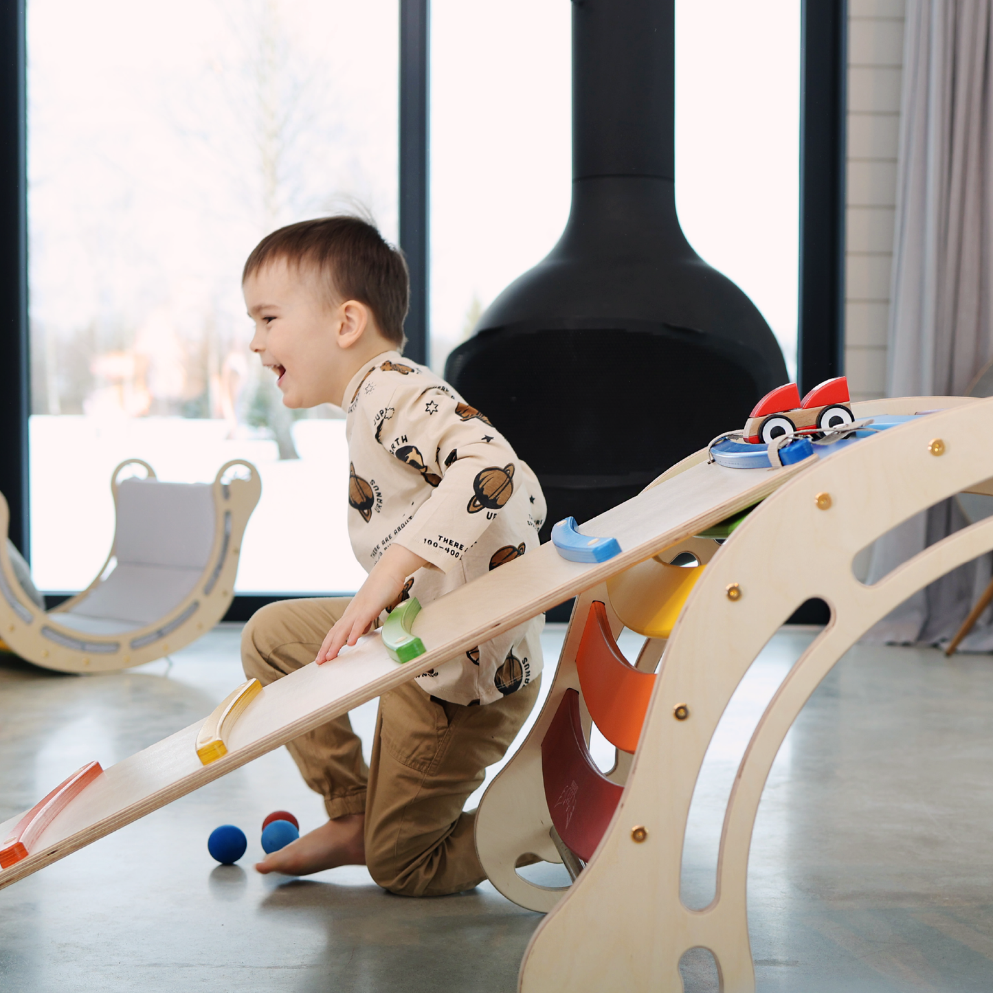 Montessori Rocker XXL Climbing and Sliding Ramp - KateHaa