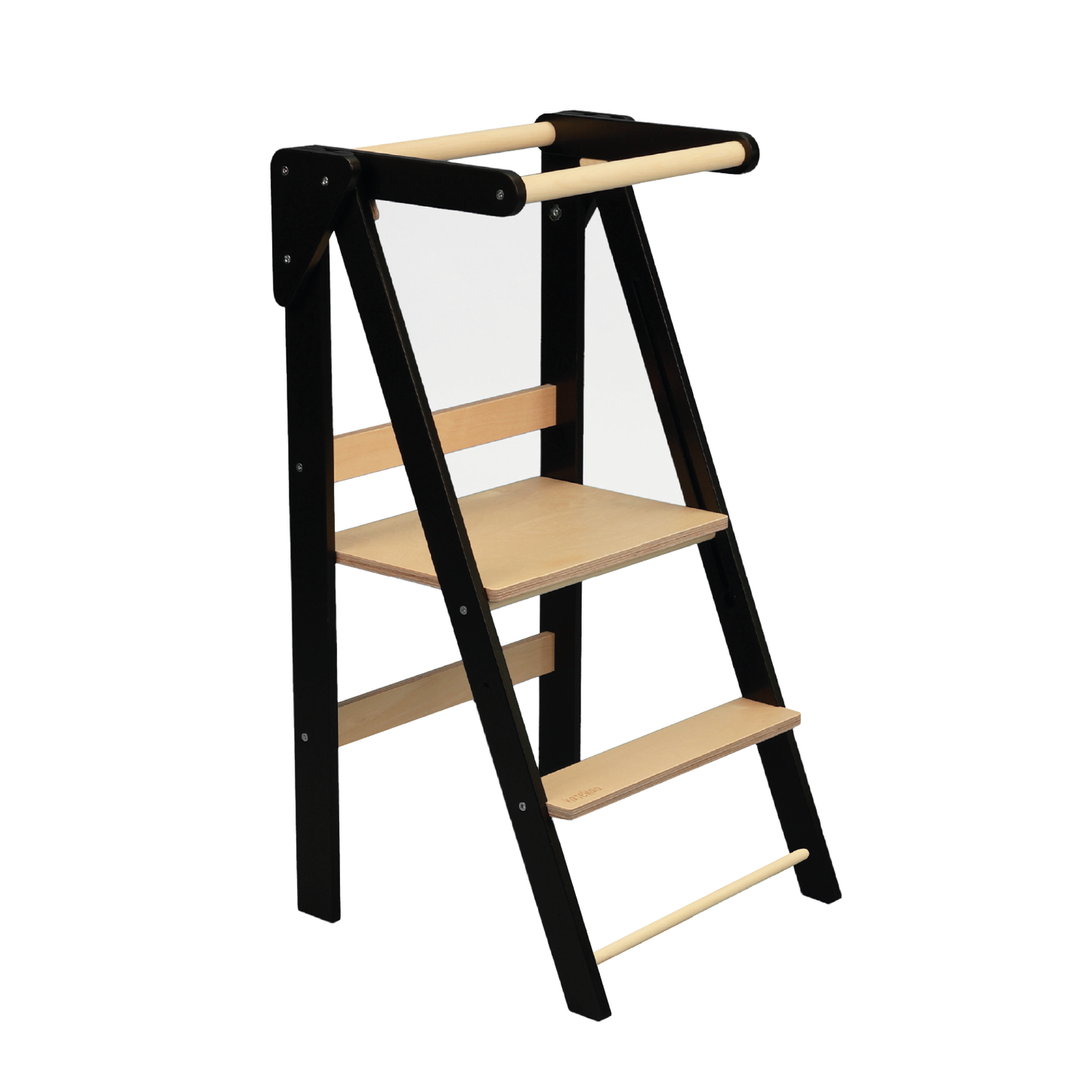 Foldable learning kitchen tower Black