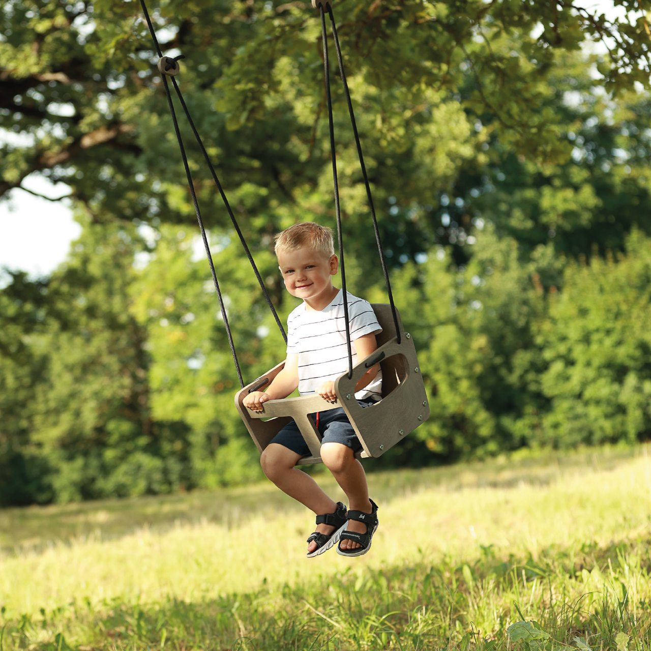 Bērnu šūpoles pelēkas