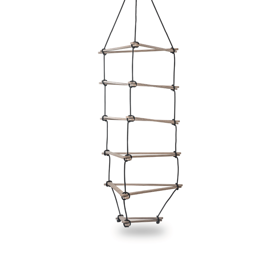 Rope ladder Triangle swing set medium grey