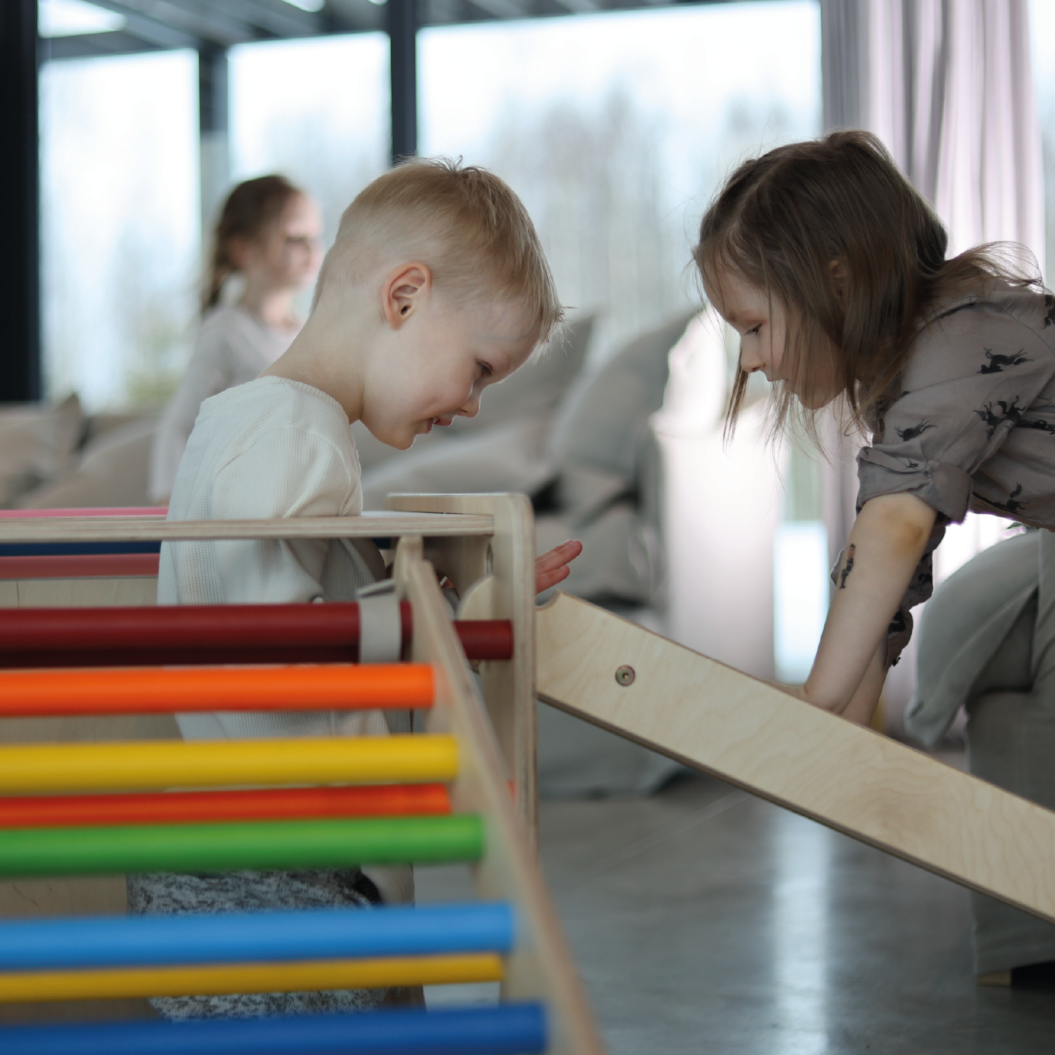 Climbing cube, reversible climbing and sliding ramp 2in1 and ladder ...