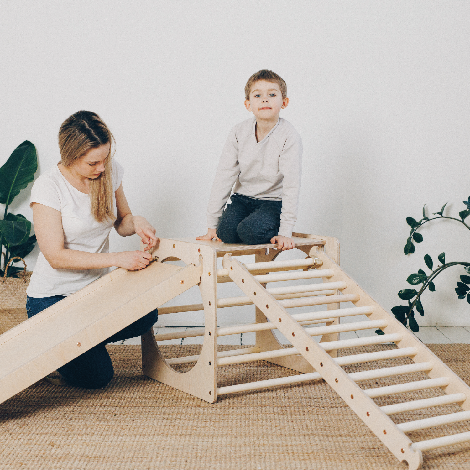 Climbing cube, reversible climbing and sliding ramp 2in1 and ladder ...