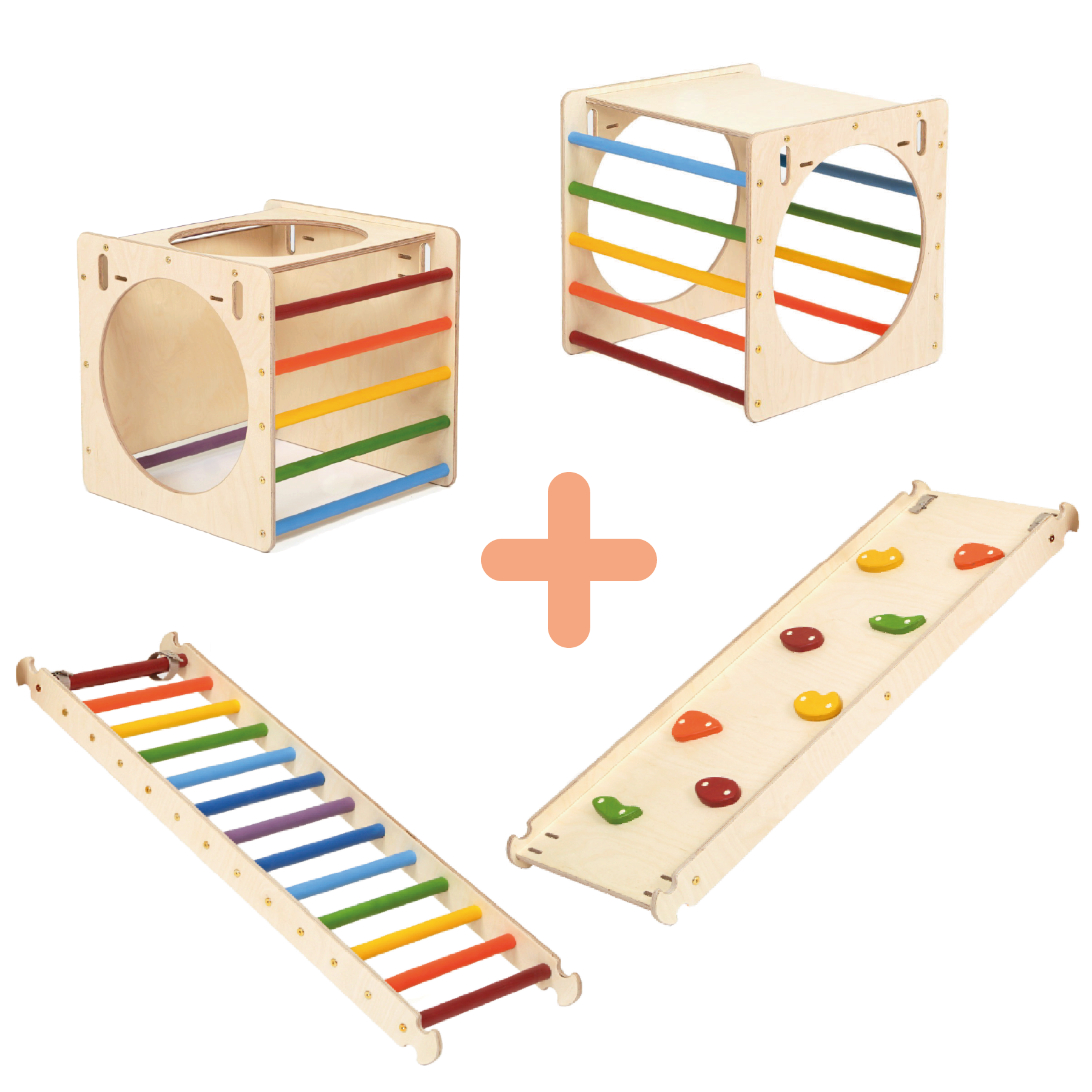 Climbing Cube, climbing and sliding ramp 2in1 and ladder ramp set – KateHaa